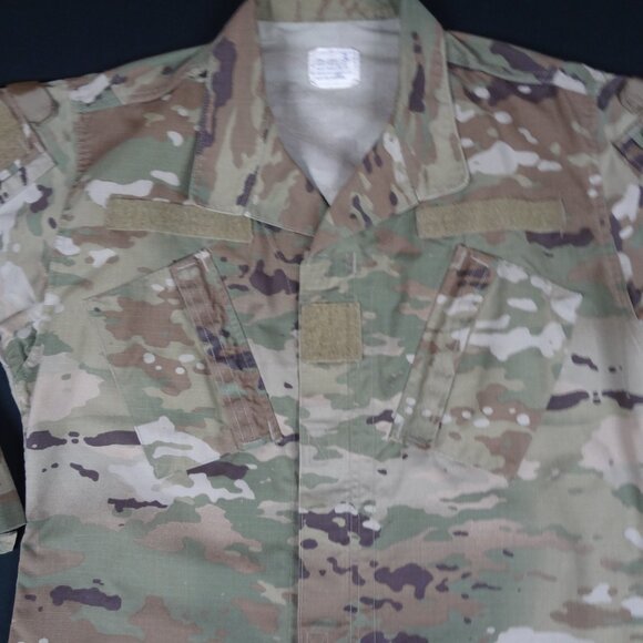 US ARMY CAMOFLAGE UNIFORM COAT JACKET SMALL SHORT CAMO TACTICAL FATIGUES L246 - Picture 3 of 7